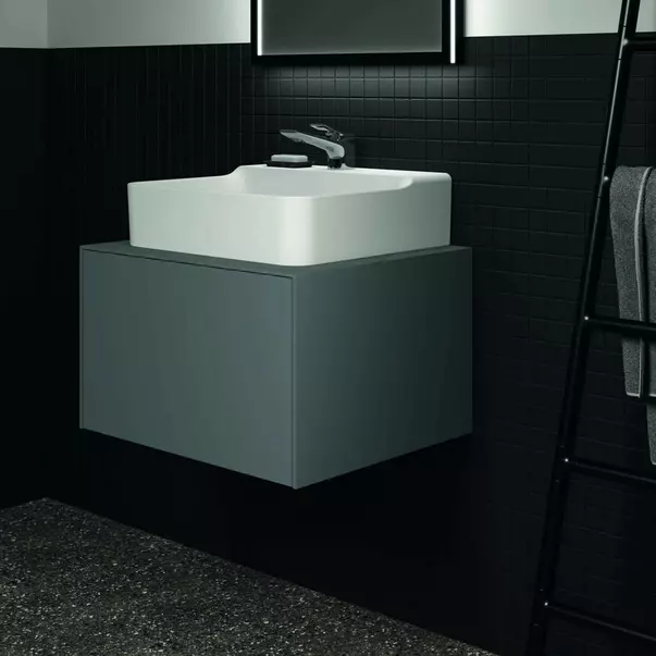 Blat ceramic pentru lavoar Ideal Standard Atelier Conca 60 cm finisaj gri deschis [9]