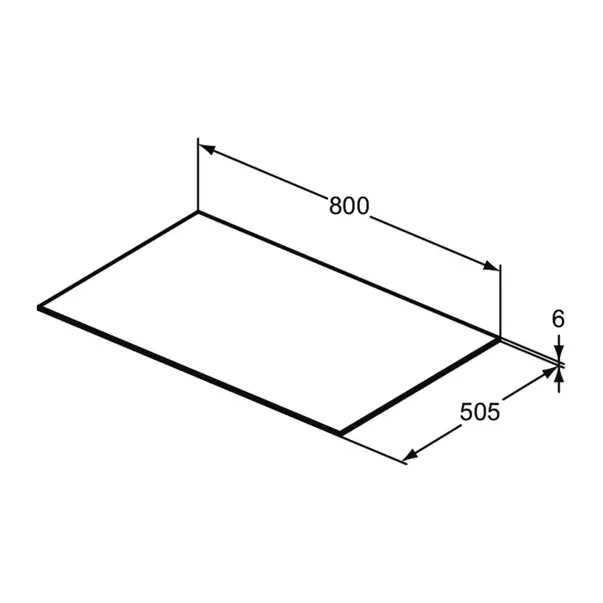 Blat ceramic pentru lavoar Ideal Standard Atelier Conca 80 cm finisaj negru marmura [7]