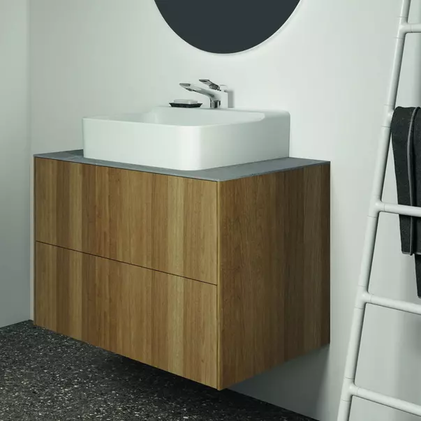 Blat ceramic pentru lavoar Ideal Standard Atelier Conca 80 cm finisaj gri deschis [3]