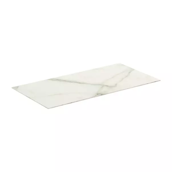  Dulapuri baie - Blat ceramic pentru lavoar Ideal Standard Atelier Conca 100 cm finisaj alb marmura