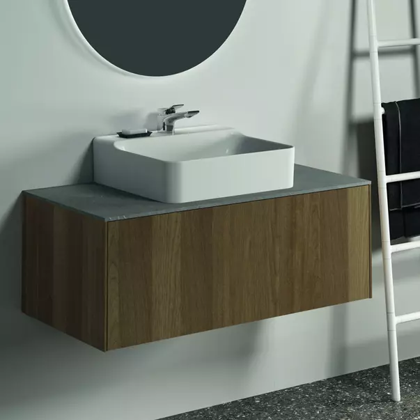 Blat ceramic pentru lavoar Ideal Standard Atelier Conca 100 cm finisaj gri deschis [7]