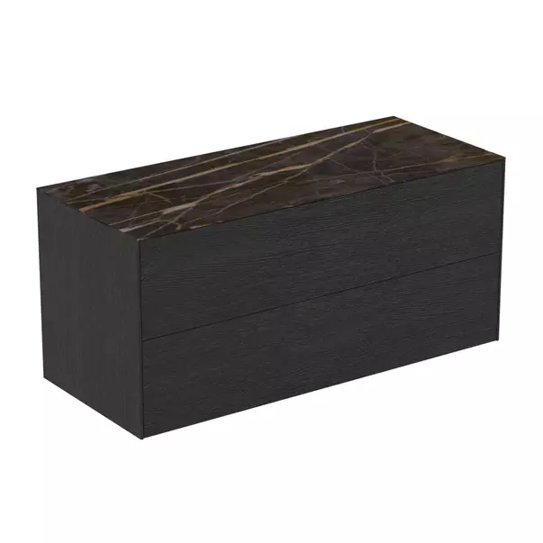 Blat ceramic pentru lavoar Ideal Standard Atelier Conca 120 cm finisaj negru marmura [4]