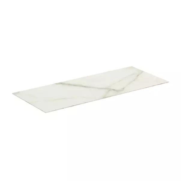  Dulapuri baie - Blat ceramic pentru lavoar Ideal Standard Atelier Conca 120 cm finisaj alb marmura