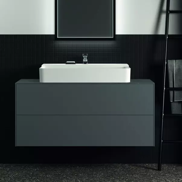 Blat ceramic pentru lavoar Ideal Standard Atelier Conca 120 cm finisaj gri deschis [6]