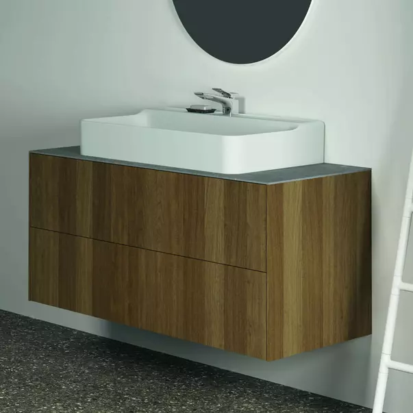 Blat ceramic pentru lavoar Ideal Standard Atelier Conca 120 cm finisaj gri deschis [8]