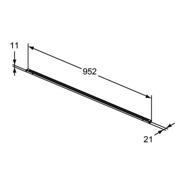 Lampa LED pentru sertar Ideal Standard Atelier Conca antracit 96 cm [2]