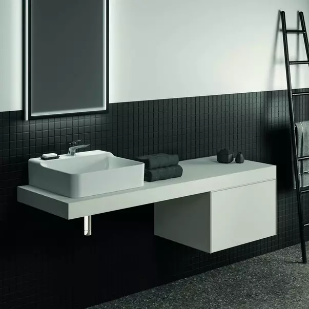 Dulap baza suspendat Ideal Standard Atelier Conca alb mat 1 sertar 60 cm [5]