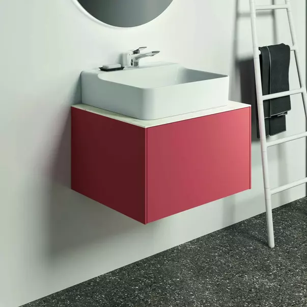 Dulap baza suspendat Ideal Standard Atelier Conca rosu - oranj mat 1 sertar 60 cm [2]