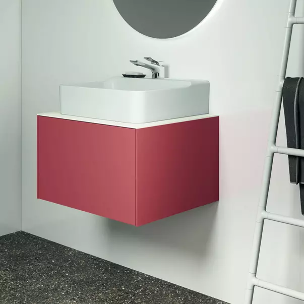 Dulap baza suspendat Ideal Standard Atelier Conca rosu - oranj mat 1 sertar 60 cm [4]