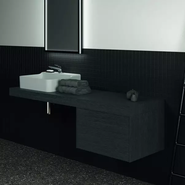  Dulapuri baie - Dulap baza suspendat Ideal Standard Atelier Conca finisaj stejar inchis 1 sertar 60 cm