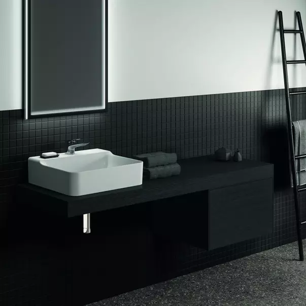 Dulap baza suspendat Ideal Standard Atelier Conca finisaj stejar inchis 1 sertar 60 cm [5]