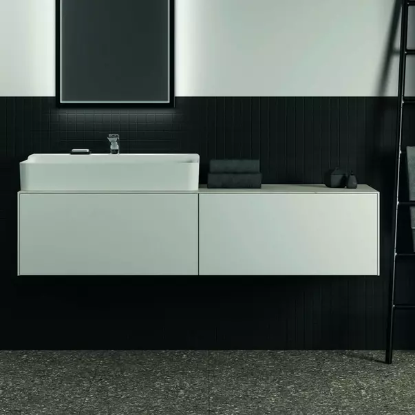 Dulap baza suspendat Ideal Standard Atelier Conca alb mat 2 sertare 160 cm [3]