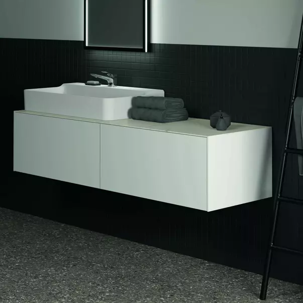 Dulap baza suspendat Ideal Standard Atelier Conca alb mat 2 sertare 160 cm [4]