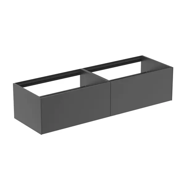 Mobilier Baie - Dulap baza suspendat Ideal Standard Atelier Conca antracit mat 2 sertare 160 cm
