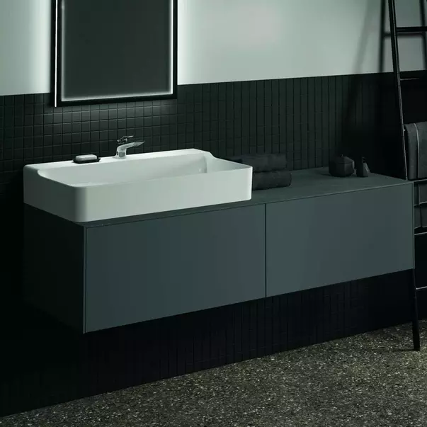 Dulap baza suspendat Ideal Standard Atelier Conca antracit mat 2 sertare 160 cm [2]