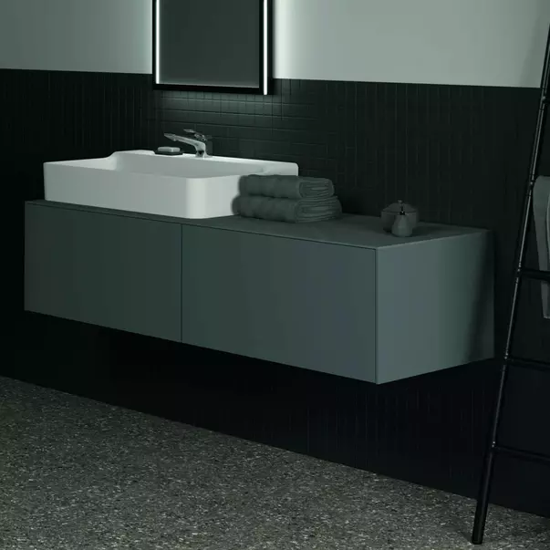 Dulap baza suspendat Ideal Standard Atelier Conca antracit mat 2 sertare 160 cm [4]