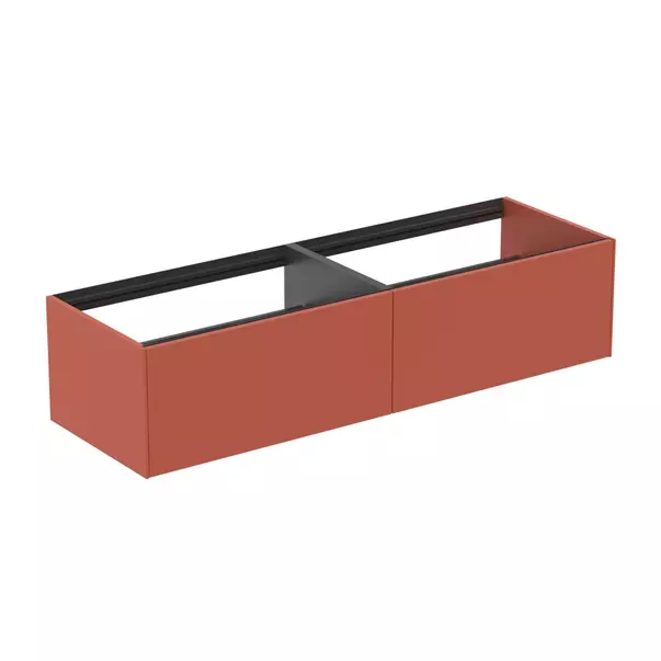 Dulap baza suspendat Ideal Standard Atelier Conca rosu - oranj mat 2 sertare 160 cm [2]