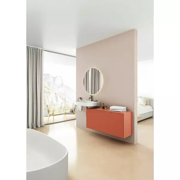 Dulap baza suspendat Ideal Standard Atelier Conca rosu - oranj mat 2 sertare 160 cm [8]