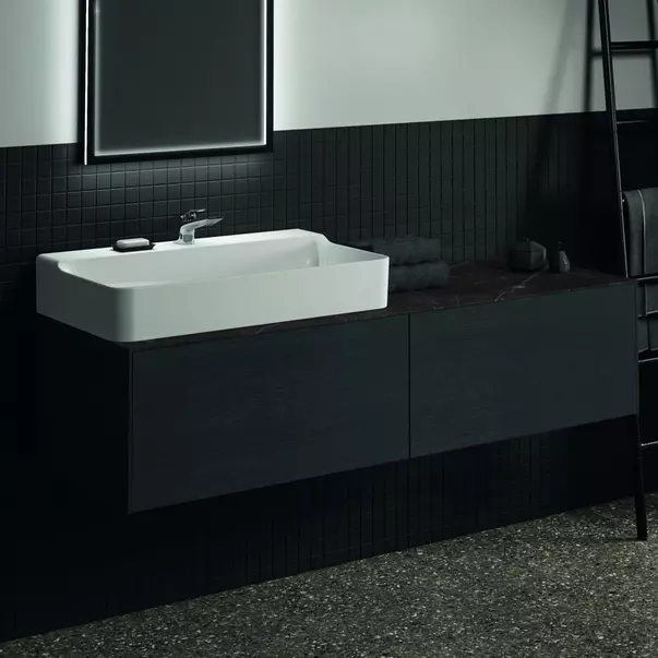 Dulap baza suspendat Ideal Standard Atelier Conca finisaj stejar inchis 2 sertare 160 cm [2]