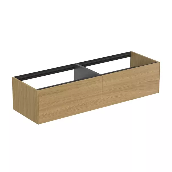  Dulapuri baie - Dulap baza suspendat Ideal Standard Atelier Conca finisaj stejar deschis 2 sertare 160 cm
