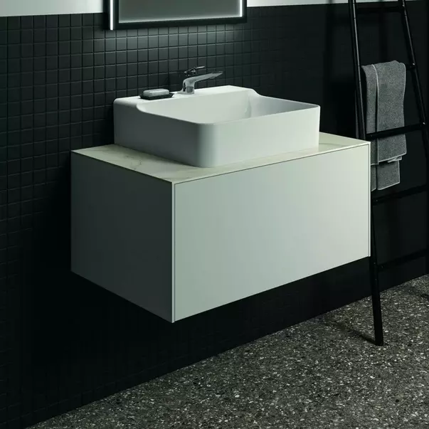 Dulap baza suspendat Ideal Standard Atelier Conca alb mat 1 sertar 80 cm [3]