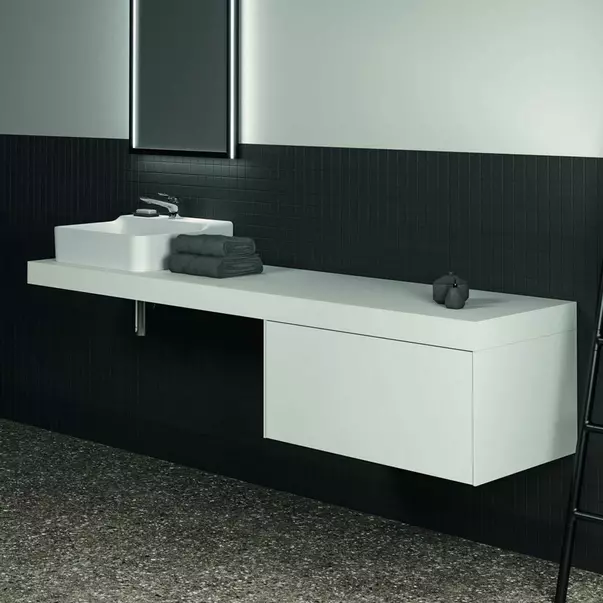 Dulap baza suspendat Ideal Standard Atelier Conca alb mat 1 sertar 80 cm [4]