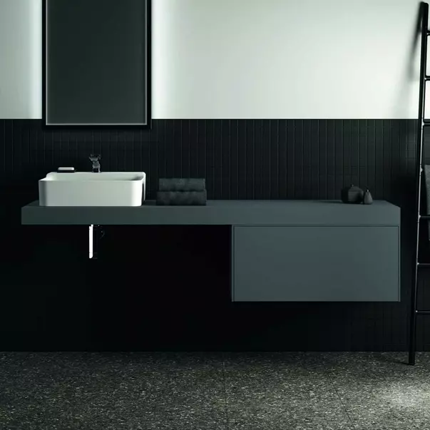 Dulap baza suspendat Ideal Standard Atelier Conca antracit mat 1 sertar 80 cm [2]