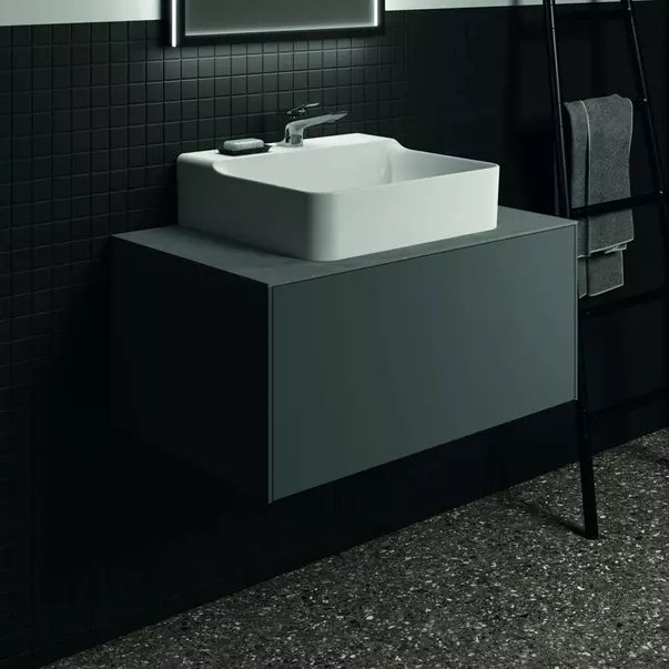 Dulap baza suspendat Ideal Standard Atelier Conca antracit mat 1 sertar 80 cm [3]