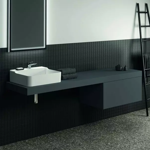 Dulap baza suspendat Ideal Standard Atelier Conca antracit mat 1 sertar 80 cm [6]