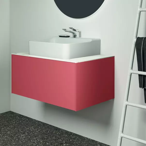 Dulap baza suspendat Ideal Standard Atelier Conca rosu - oranj mat 1 sertar 80 cm [5]