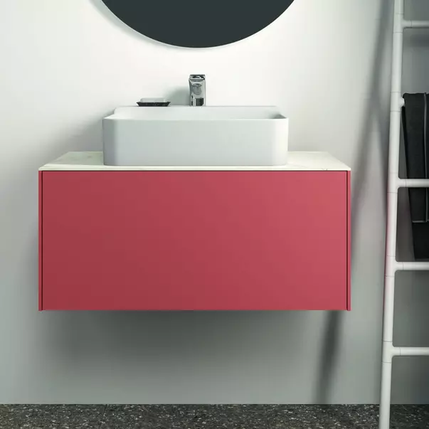 Dulap baza suspendat Ideal Standard Atelier Conca rosu - oranj mat 1 sertar 80 cm [7]
