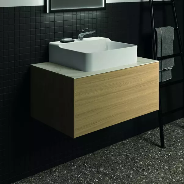 Dulap baza suspendat Ideal Standard Atelier Conca finisaj stejar deschis 1 sertar 80 cm [2]