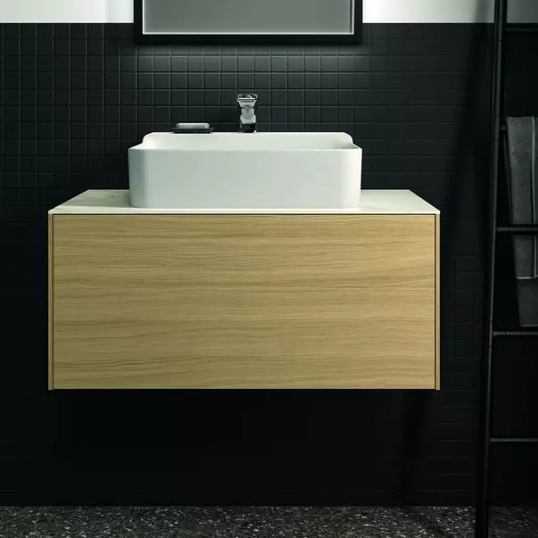 Dulap baza suspendat Ideal Standard Atelier Conca finisaj stejar deschis 1 sertar 80 cm [4]
