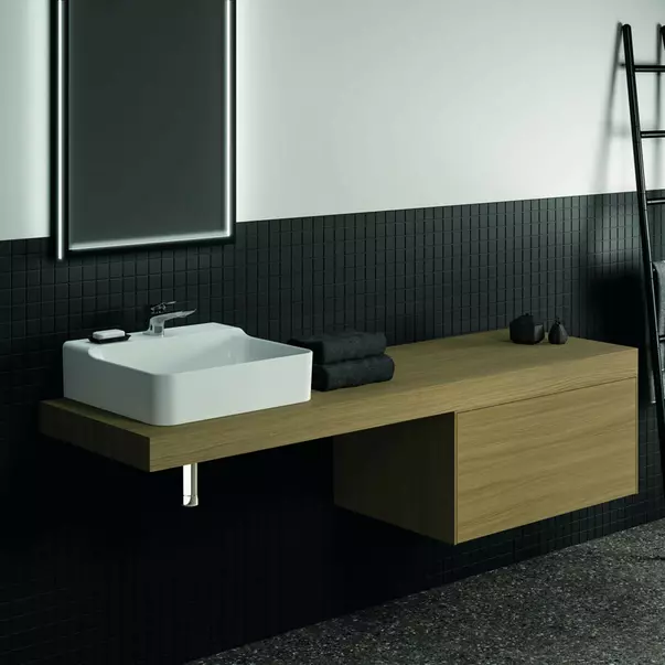 Dulap baza suspendat Ideal Standard Atelier Conca finisaj stejar deschis 1 sertar 80 cm [7]