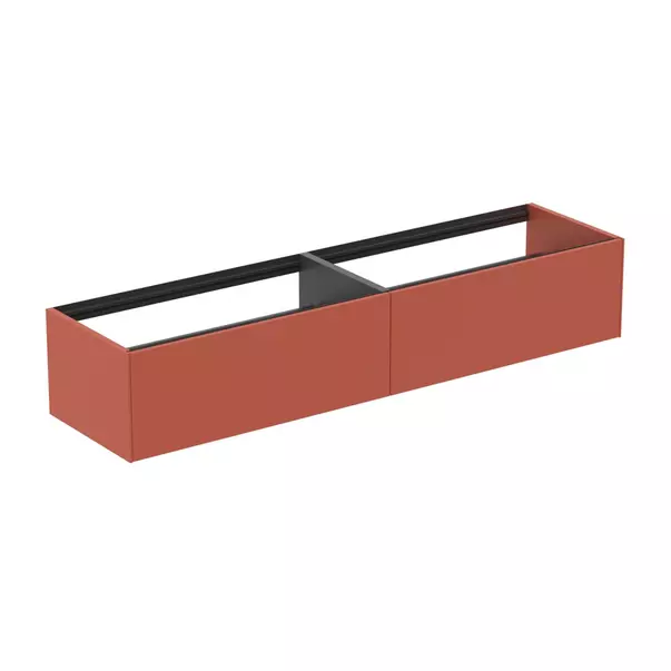 Dulap baza suspendat Ideal Standard Atelier Conca rosu - oranj mat 2 sertare 200 cm [2]