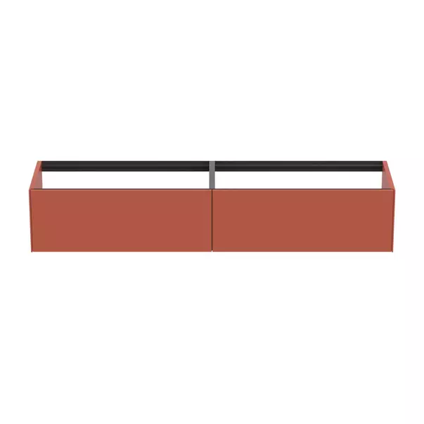 Dulap baza suspendat Ideal Standard Atelier Conca rosu - oranj mat 2 sertare 200 cm [5]