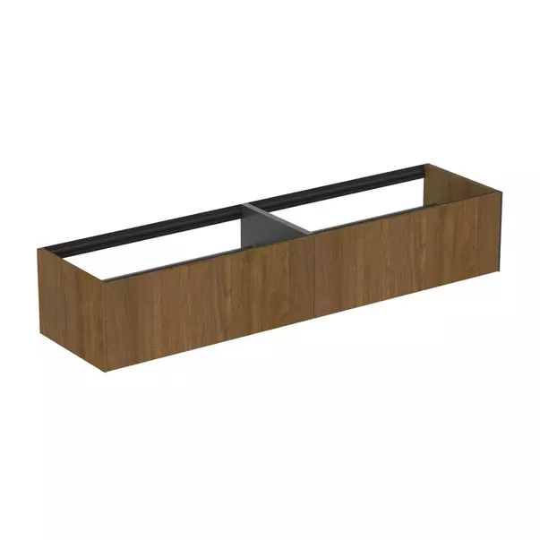  Dulapuri baie - Dulap baza suspendat Ideal Standard Atelier Conca finisaj nuc inchis 2 sertare 200 cm