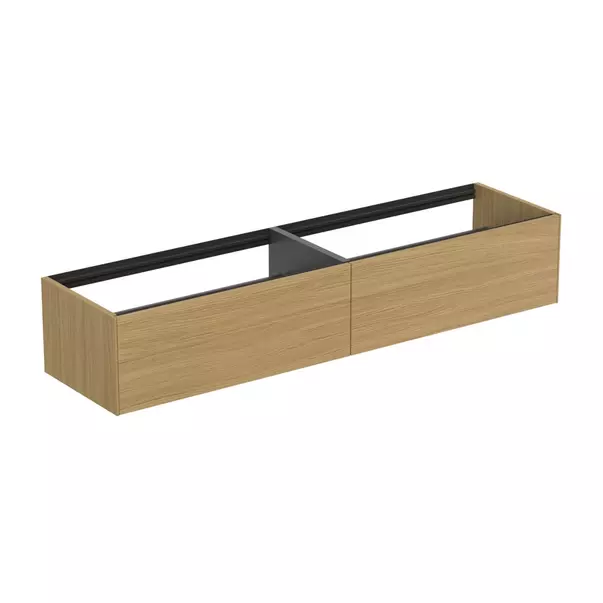 Dulap baza suspendat Ideal Standard Atelier Conca finisaj stejar deschis 2 sertare 200 cm [2]