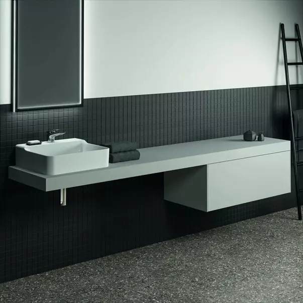 Dulap baza suspendat Ideal Standard Atelier Conca alb mat 1 sertar 100 cm [2]