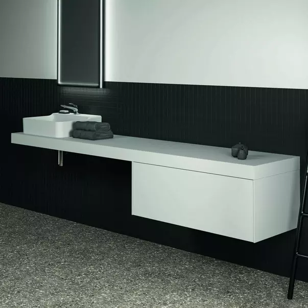 Dulap baza suspendat Ideal Standard Atelier Conca alb mat 1 sertar 100 cm [4]