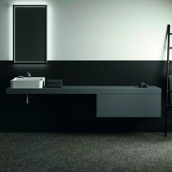 Dulap baza suspendat Ideal Standard Atelier Conca antracit mat 1 sertar 100 cm [4]