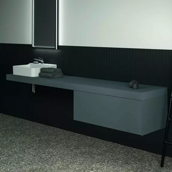 Dulap baza suspendat Ideal Standard Atelier Conca antracit mat 1 sertar 100 cm [7]