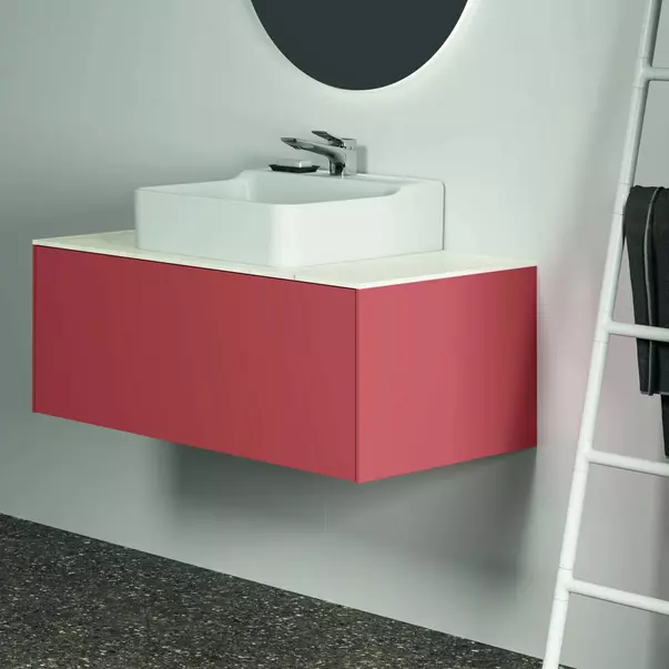Dulap baza suspendat Ideal Standard Atelier Conca rosu - oranj mat 1 sertar 100 cm [6]