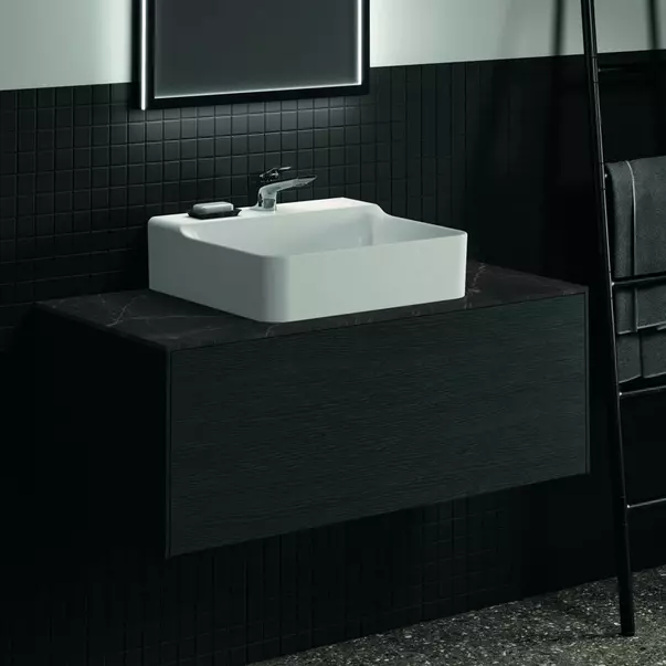 Dulap baza suspendat Ideal Standard Atelier Conca finisaj stejar inchis 1 sertar 100 cm [3]