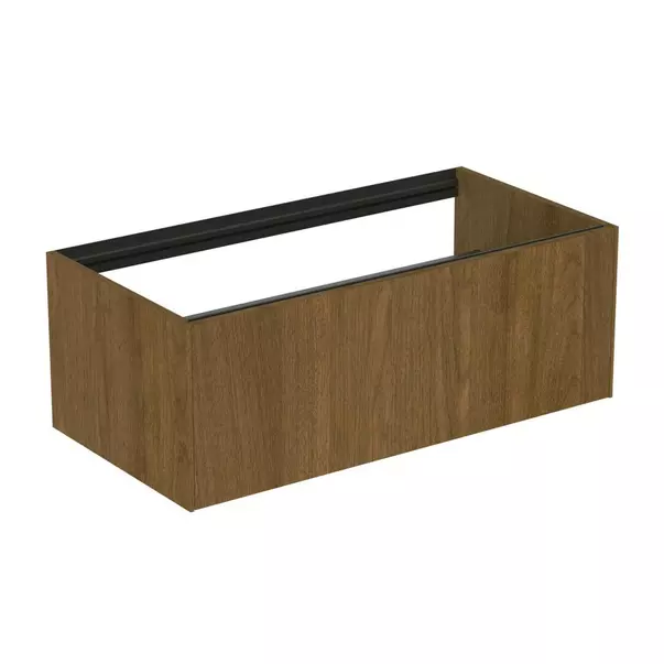 Dulap baza suspendat Ideal Standard Atelier Conca finisaj nuc inchis 1 sertar 100 cm [2]