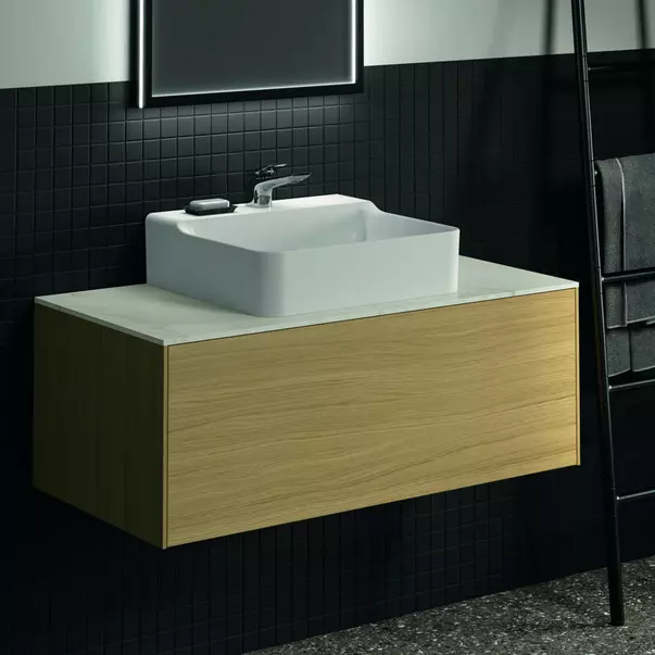 Dulap baza suspendat Ideal Standard Atelier Conca finisaj stejar deschis 1 sertar 100 cm [3]