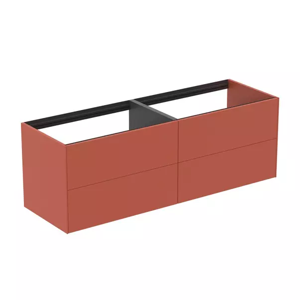 Dulap baza suspendat Ideal Standard Atelier Conca rosu - oranj mat 4 sertare 160 cm [2]