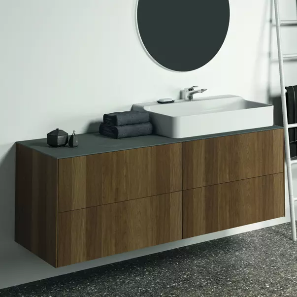 Dulap baza suspendat Ideal Standard Atelier Conca finisaj nuc inchis 4 sertare 160 cm [2]