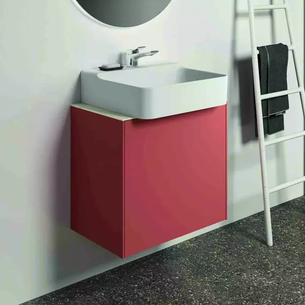 Dulap baza suspendat Ideal Standard Atelier Conca 1 sertar 60 rosu - oranj mat [2]
