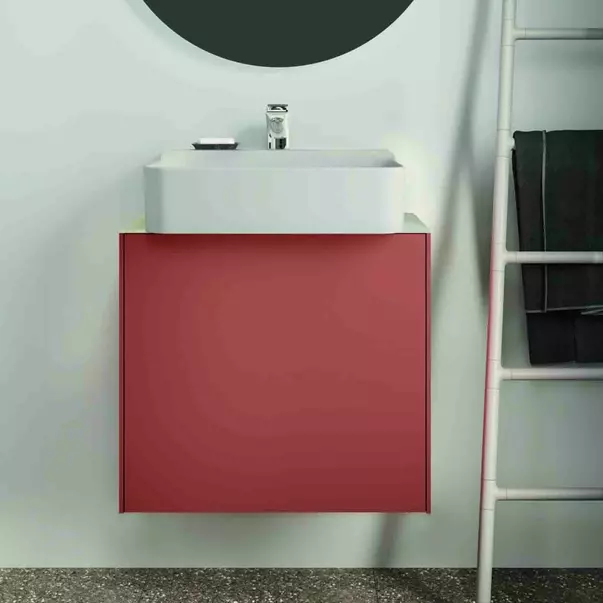 Dulap baza suspendat Ideal Standard Atelier Conca 1 sertar 60 rosu - oranj mat [3]